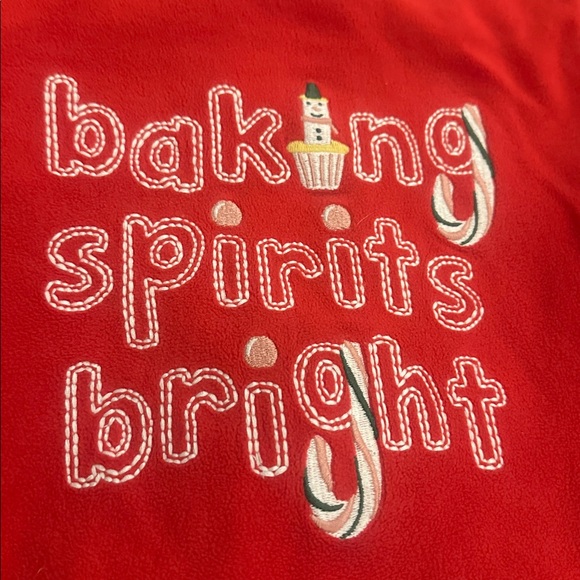 Baking Spirits Bright fleece holiday pajamas Carter's girls 7 Christmas pjs - Picture 6 of 8